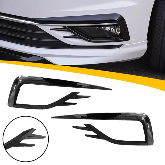Sample Customization Gloss Black Front Fog Lamp Light Frame Trims Cover for Volkswagen VW Golf 7.5 Mk7.5 