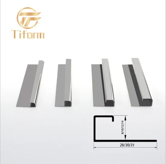 Foshan Factory Metal Stainless Steel Molding Stone Grain Square Shape Strip Ceramic Around Window Tile Trim 