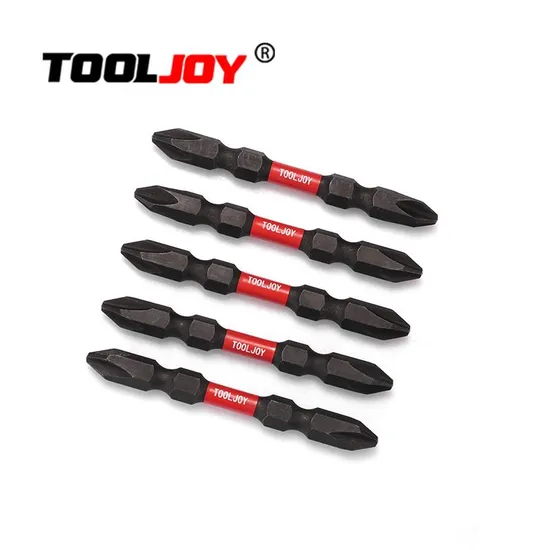 Tooljoy Double Ends pH2*65mm Hex Shank Screwdriver Bit with Detachable Magnetic Ring 