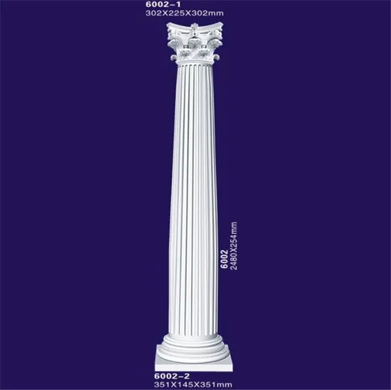 Round Shape Polyurethane Decorative FRP Columns / Roman Columns for House Villa Hotel 